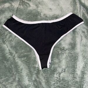 SOLD
Black and White Booty Shorts with Sporty Design